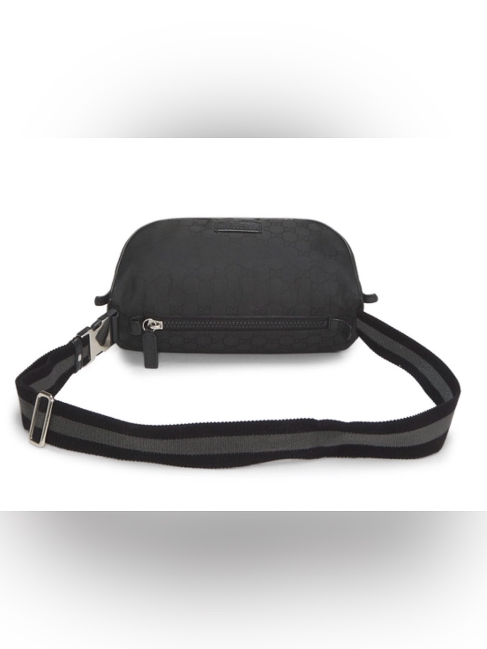 GUCCI Black GG Nylon Waist Pouch - Picture 2 of 6